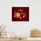 3つのジュエリーバラ ポスター (キッチン)