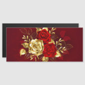 3つのジュエリーバラ マグネット招待状 (正面/裏面)