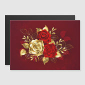 3つのジュエリーバラ マグネット招待状 (正面/裏面)