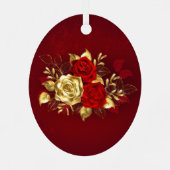 3つのジュエリーバラ メタルオーナメント (裏面)