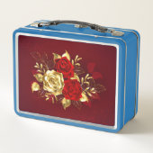 3つのジュエリーバラ メタルランチボックス (裏面)