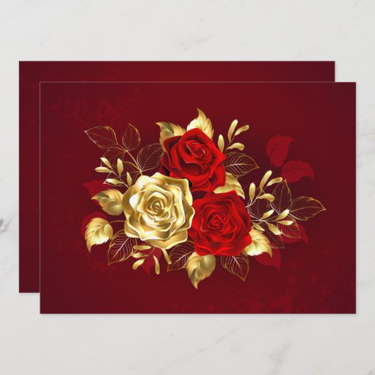 3つのジュエリーバラ メニュー (正面/裏面)