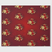 3つのジュエリーバラ ラッピングペーパー (フラット)