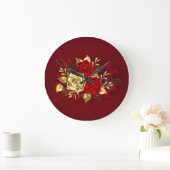 3つのジュエリーバラ ラージ壁時計 (ホーム)