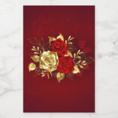 3つのジュエリーバラ ワインラベル (シングルラベル)