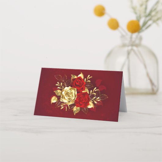 3つのジュエリーバラ 予約カード (正面)