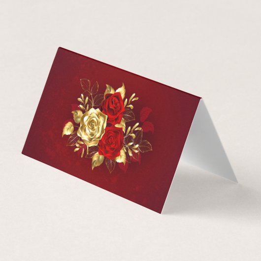 3つのジュエリーバラ 名刺 (裏面)