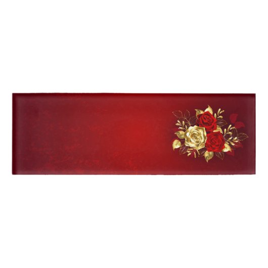 3つのジュエリーバラ 名札 (正面)