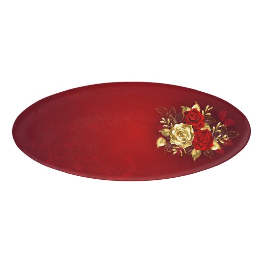 3つのジュエリーバラ 名札 (正面)