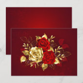 3つのジュエリーバラ 招待状 (正面/裏面)