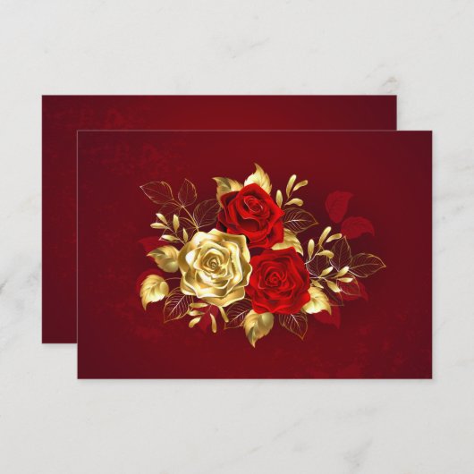 3つのジュエリーバラ 招待状 (正面/裏面)