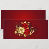 3つのジュエリーバラ 招待状 (正面/裏面)