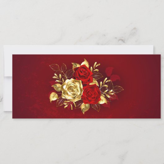 3つのジュエリーバラ 招待状 (正面)