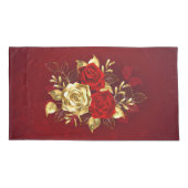 3つのジュエリーバラ 枕カバー (裏面-左)