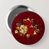 3つのジュエリーバラ 缶バッジ (正面&裏面)