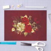 3つのジュエリーバラ 薄葉紙 (クラフト)