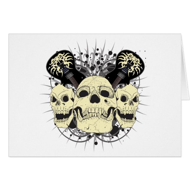 3つのスカルのギター (正面横)