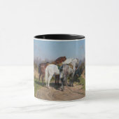 3つのスタリオンウマ(by Rosa Bonheur) マグカップ (中央)