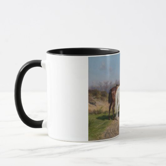 3つのスタリオンウマ(by Rosa Bonheur) マグカップ (左)