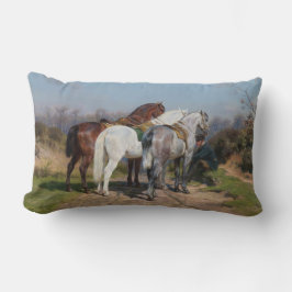 3つのスタリオンウマ(by Rosa Bonheur) ランバークッション