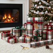 3つのスチュワートプレイドラッピング紙シート ラッピングペーパーシート