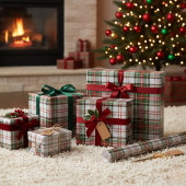 3つのスチュワートプレイドラッピング紙シート ラッピングペーパーシート