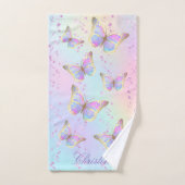 3つのタオルの蝶のセットデザイン バスタオルセット (ハンドタオル)