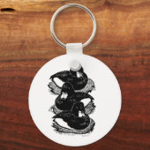 3つのタフテッドダックボタンキーリングのイラストレーション キーホルダー (正面)