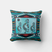 3つのターコイズココペリ装飾用クッション クッション (正面)