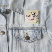 3つのチワワの子犬のケーキのスズ 缶バッジ (インサイチュ)