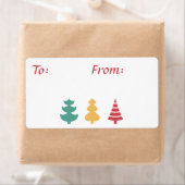 3つのツリーのギフトラベル ラベル (インサイチュ)
