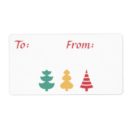 3つのツリーのギフトラベル ラベル