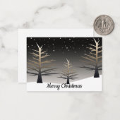 3つのツリーのクリスマスカード ノートカード (正面/裏面インサイチュ)