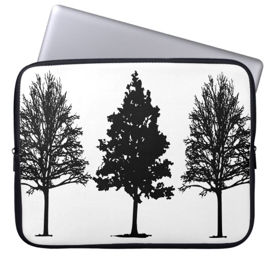 3つのツリーノートパソコンケース ラップトップスリーブ (正面)