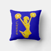 3つのテキスト・ボックスおよびあなたの色の応援の枕 クッション (裏面)