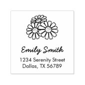 3つのデイジーアドレス セルフインキングスタンプ (デザイン)