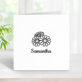 3つのデイジー名前をカスタムする ラバースタンプ