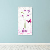 3つのデイジー キャンバスプリント (インサイチュ (ウッドフロア))