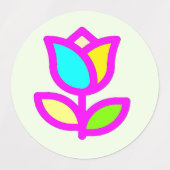 3つのデザインを1つの明るい色に加忙しえ ラベル (デザイン2)