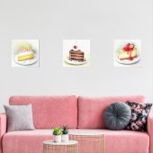 3つのデザートプリント (リビング)