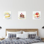 3つのデザートプリント (寝室)