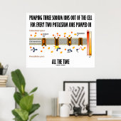 3つのナトリウムイオンを細胞から汲み出す(Na-Kポンプ) ポスター (ホームオフィス)