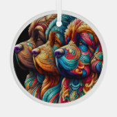 3つのニューヘッズサークルガラスオーナメント ガラスオーナメント (裏面)