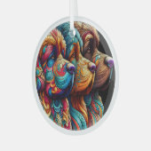 3つのニューヘッズサークルガラスオーナメント ガラスオーナメント (正面左)