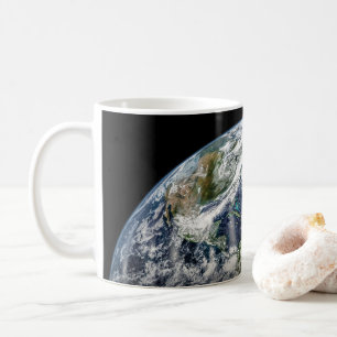 3つのハリケーンを持つ惑星の地球のモザイク画像 コーヒーマグカップ