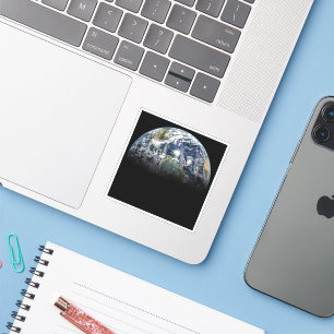 3つのハリケーンを持つ惑星の地球のモザイク画像 シール