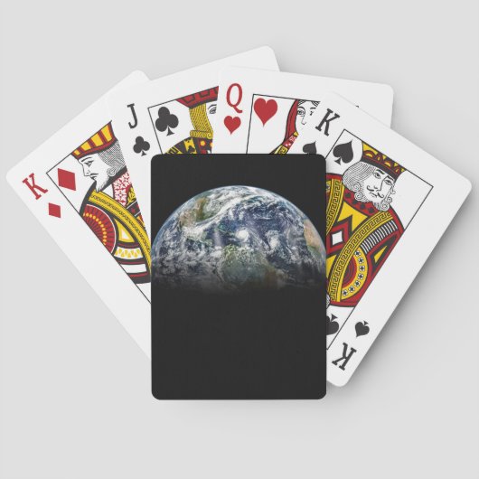 3つのハリケーンを持つ惑星の地球のモザイク画像 トランプ (裏面)