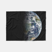3つのハリケーンを持つ惑星の地球のモザイク画像 フリースブランケット (正面(横))