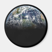 3つのハリケーンを持つ惑星の地球のモザイク画像 マグネット (正面)