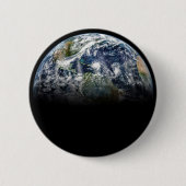 3つのハリケーンを持つ惑星の地球のモザイク画像 缶バッジ (正面)